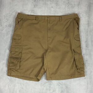 Boulder Creek Cargo Shorts Mens 54 Big Cotton Elastic Panels Velcro Pockets